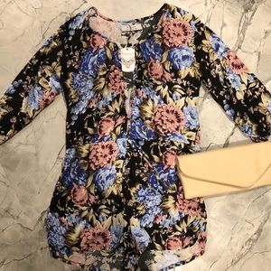 AUGUSTE Roaming Romper in Texan Bloom Midnight